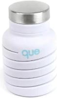 QUE skládací silikonová lahev 355ml glacier white (1)