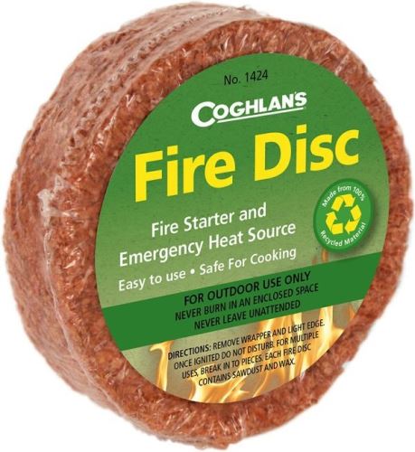 Coghlan´s podpalovací disk z cedrového dřeva Fire Disc