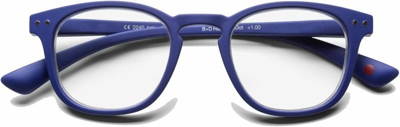 B+D cestovní brýle Dot Readers matt blue +1.00