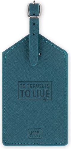 Legami visačka na zavazadla Luggage Tag petrol blue