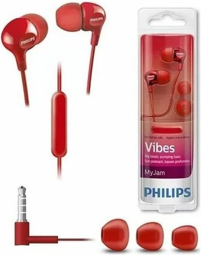Philips sluchátka s mikrofonem MyJam SHE3555RD/00 red