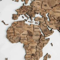 Enjoy the Wood 3D nástěnná dřevěná mapa World Map Walnut Prime (1)