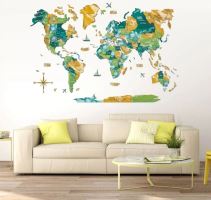 Enjoy the Wood 3D nástěnná dřevěná mapa World Map Surface Prime XL