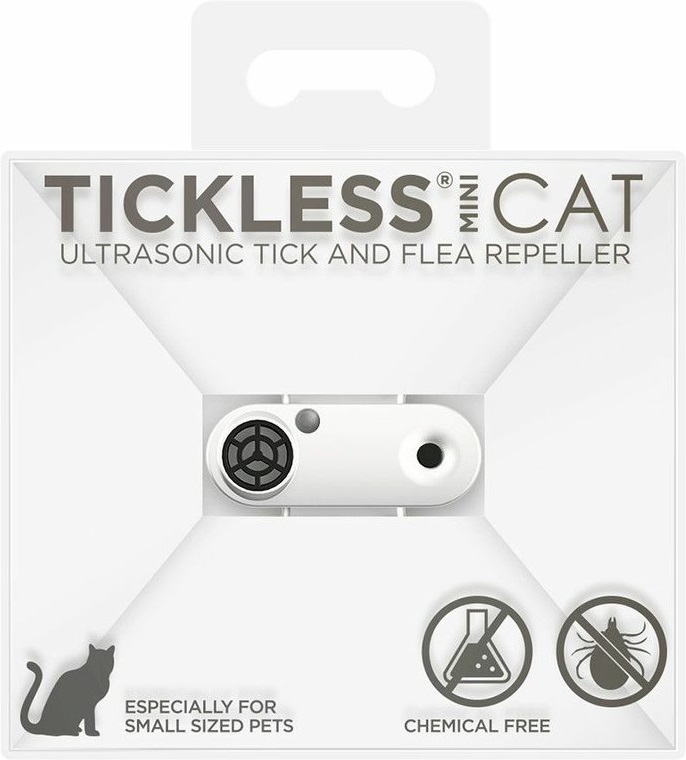 Tickless ultrazvukový odpuzovač klíšťat Mini Cat white