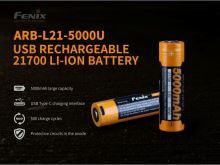 Fenix dobíjecí baterie 21700 5000 mAh s USB-C (1)