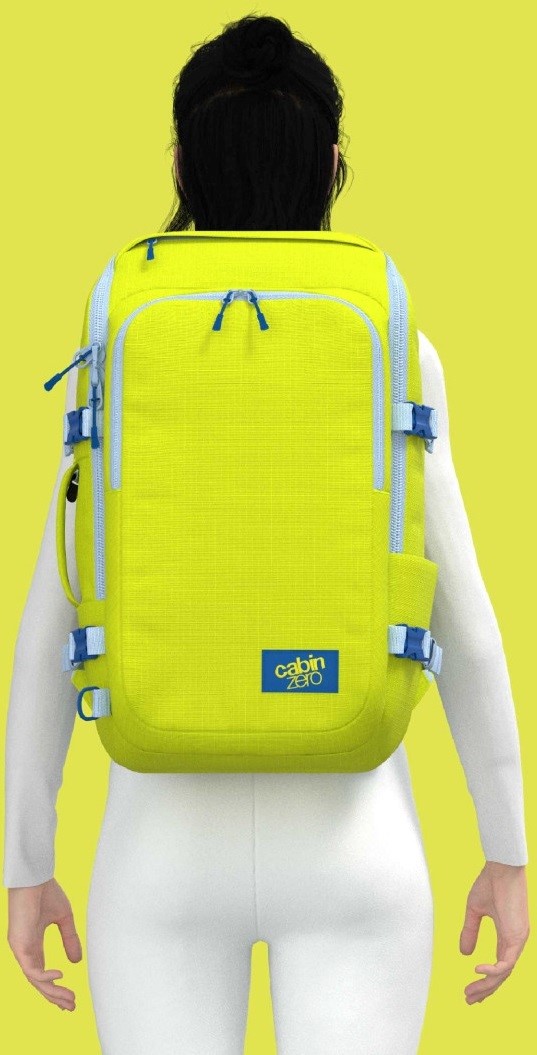 CabinZero Adventure Pro 32l Mojito Lime – detail batohu