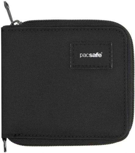 Pacsafe RFIDsafe Zip Around Wallet black bezpečnostní peněženka