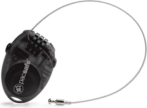 Pacsafe Retractasafe 100 smoke samonavíjecí lanko