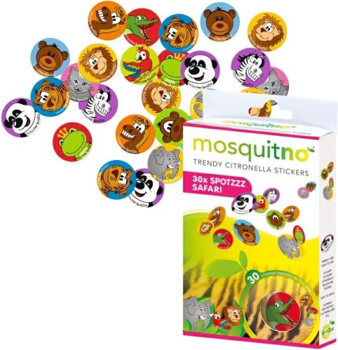 MosquitNo samolepky Citronella Stickers Safari Animals 5 ks