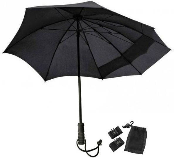 EuroSchirm deštník Swing Backpack Handsfree black