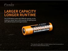 Fenix dobíjecí baterie 21700 5000 mAh s USB-C (2)
