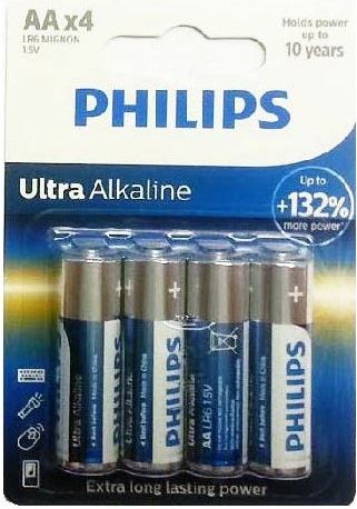 Philips alkalická baterie Ultra Alkaline AA 4ks blistr