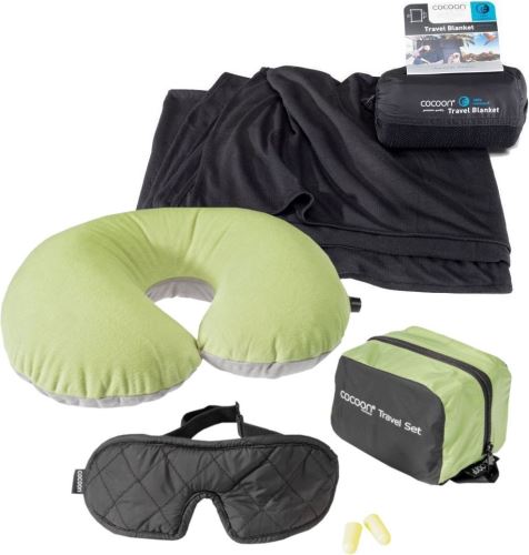 Cocoon cestovní sada Travel Set Ultralight wasabi a deka Coolmax black