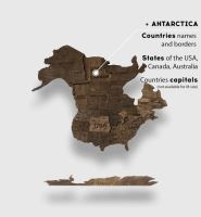 Enjoy the Wood 3D nástěnná dřevěná mapa World Map Walnut Prime (3)