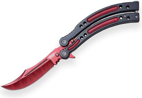 Joker motýlek Counter Strike Go Aluminium 100 mm black/red