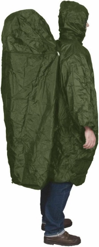 TravelSafe pláštěnka s kapsou na batoh Poncho olivová L/XL