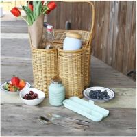 QUE sada příborů Travel Utensil Set seafoam mint (3)