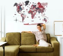 Enjoy the Wood 3D nástěnná dřevěná mapa World Map Cliff Prime XL