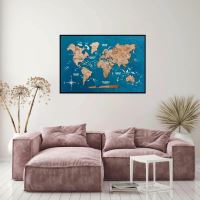 Enjoy the Wood 3D nástěnný obraz Panel World Map Single (9)