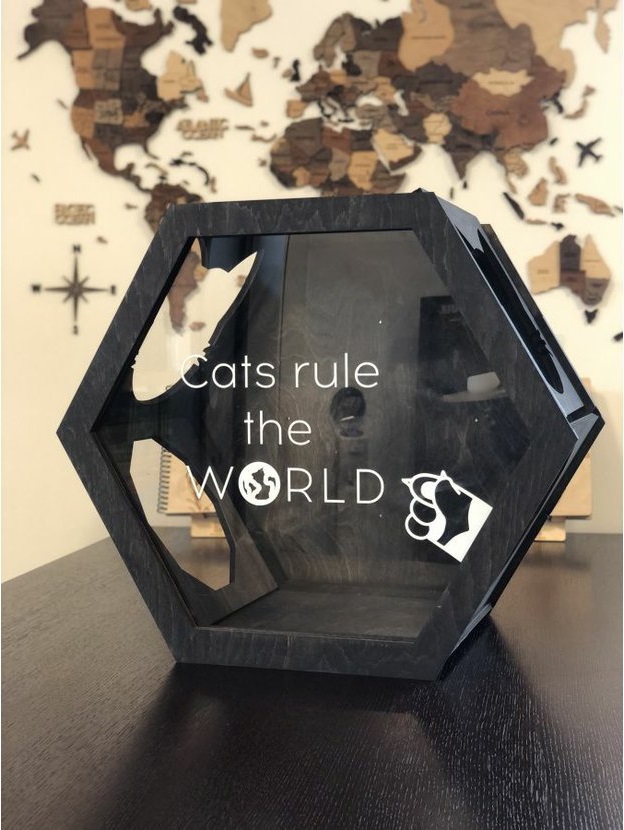 Enjoy the Wood závěsný domeček pro kočky Cats House Hexagon