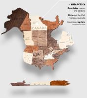 Enjoy the Wood 3D nástěnná dřevěná mapa World Map Multicolor Prime (11)