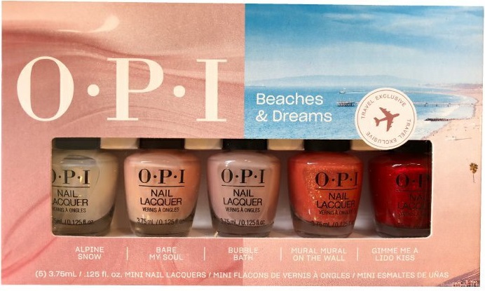 O.P.I. Beaches & Dreams cestovní sada mini laků na nehty 5ks
