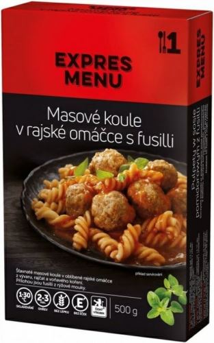 Expres Menu masové koule v rajské omáčce s fusilli 500g