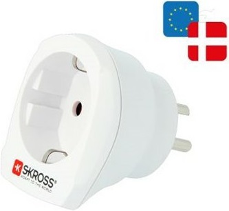 SKROSS cestovní adaptér Evropa/Dánsko typ K
