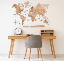 Enjoy the Wood 3D nástěnná dřevěná mapa World Map Light Prime S Enjoy the Wood 3D nástěnná dřevěná mapa World Map Light Prime S