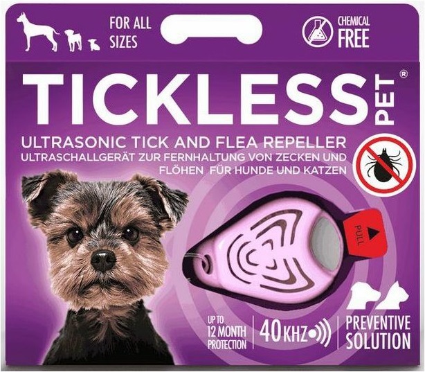 Tickless ultrazvukový odpuzovač klíšťat PET pink