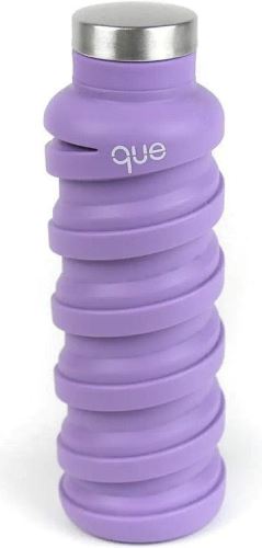 QUE skládací silikonová lahev 600ml violet purple