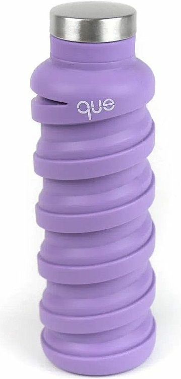 QUE skládací silikonová lahev 600ml violet purple
