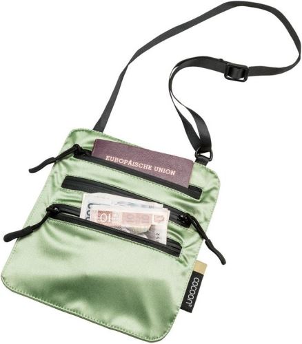 Cocoon skrytá kapsa Secret Neck Wallet Silk light green