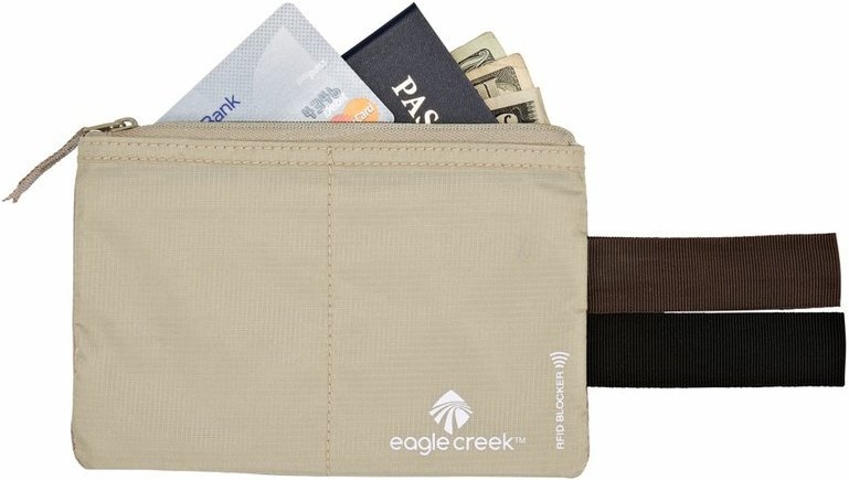 Eagle Creek kapsa na opasek RFID Blocker Hidden Pocket tan