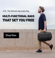 Piorama A10 Adjustable Travel Bag grey rozšiřitelná cestovní taška (13)