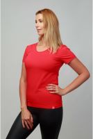 CityZen bavlněné triko dámské BREDA červené M/38 klasické s elastanem