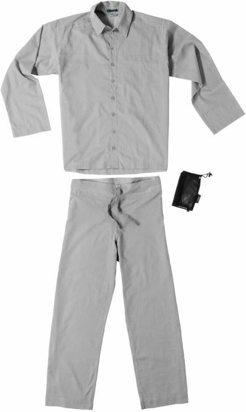 Cocoon pánské pyžamo Insect Shield Travel Pyjama safari grey XL – pánské pyžamo s ochranou proti hmyzu Insect Shield