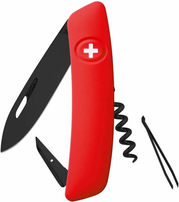 Swiza kapesní nůž D01 Allblack Standard red