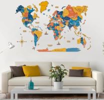 Enjoy the Wood 3D nástěnná dřevěná mapa World Map Indie Prime XL