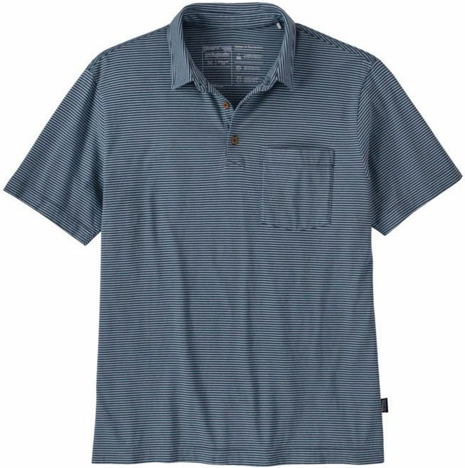 Patagonia M´s Cotton in Conversion LW Polo Fathom Stripe New Navy M