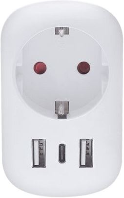 Solight cestovní adaptér Evropa/USA USB A+C typ B