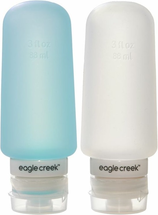 Eagle Creek sada lahviček Silicone Bottles 3oz clear/aqua