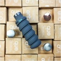 QUE skládací silikonová lahev 355ml midnight blue (2)