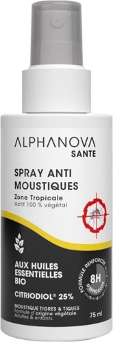 Alphanova Santé BIO repelentní sprej proti hmyzu pro tropickou zónu 75ml