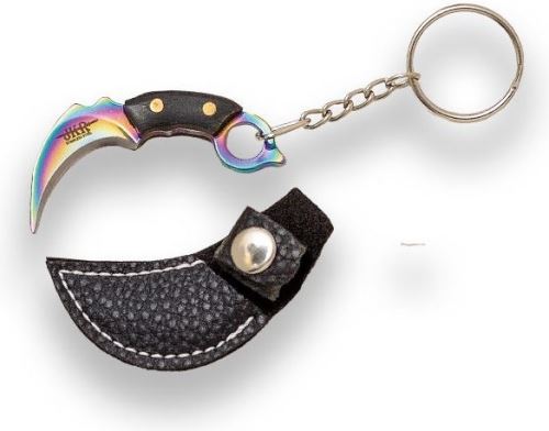 Joker přívěsek Karambit Rainbow 56 mm