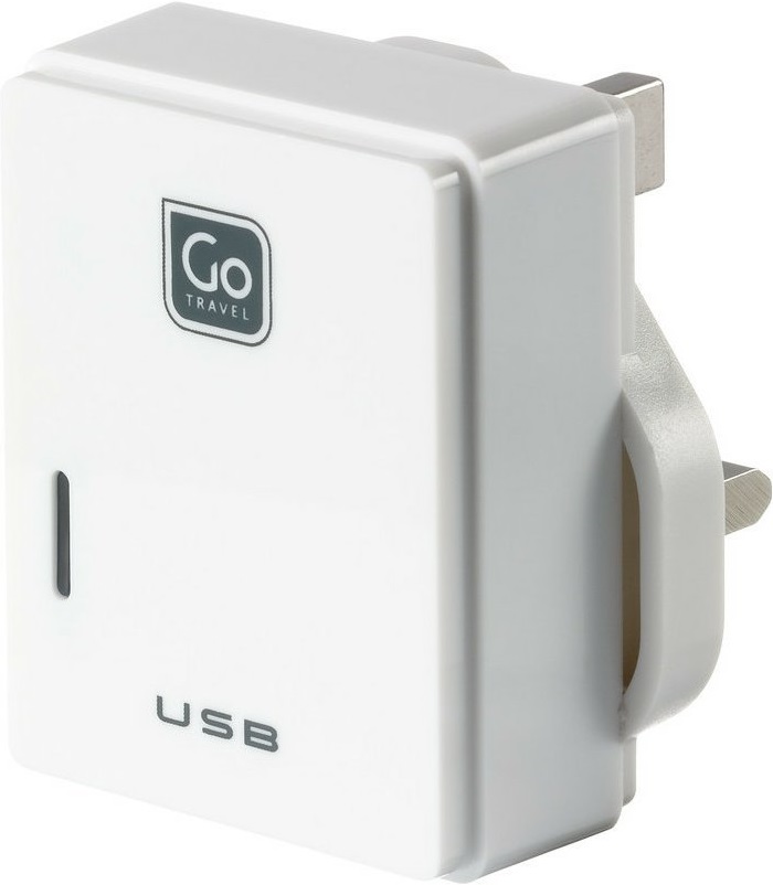 Go Travel USB nabíječka s micro USB a konektorem pro UK