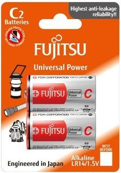 Fujitsu alkalická baterie Universal Power LR14/C 2ks